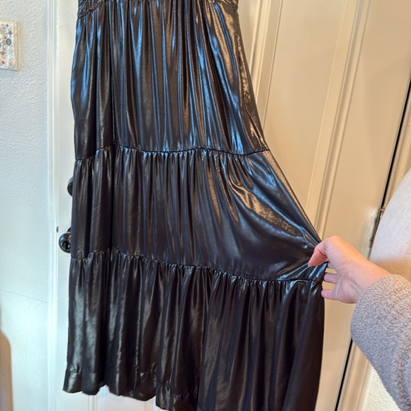 Anthropologie metallic Somerset tiered maxi dress - Picture 12 of 14